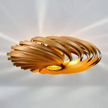 Ceiling light 'Veneria' made from cherry wood Gofurnit