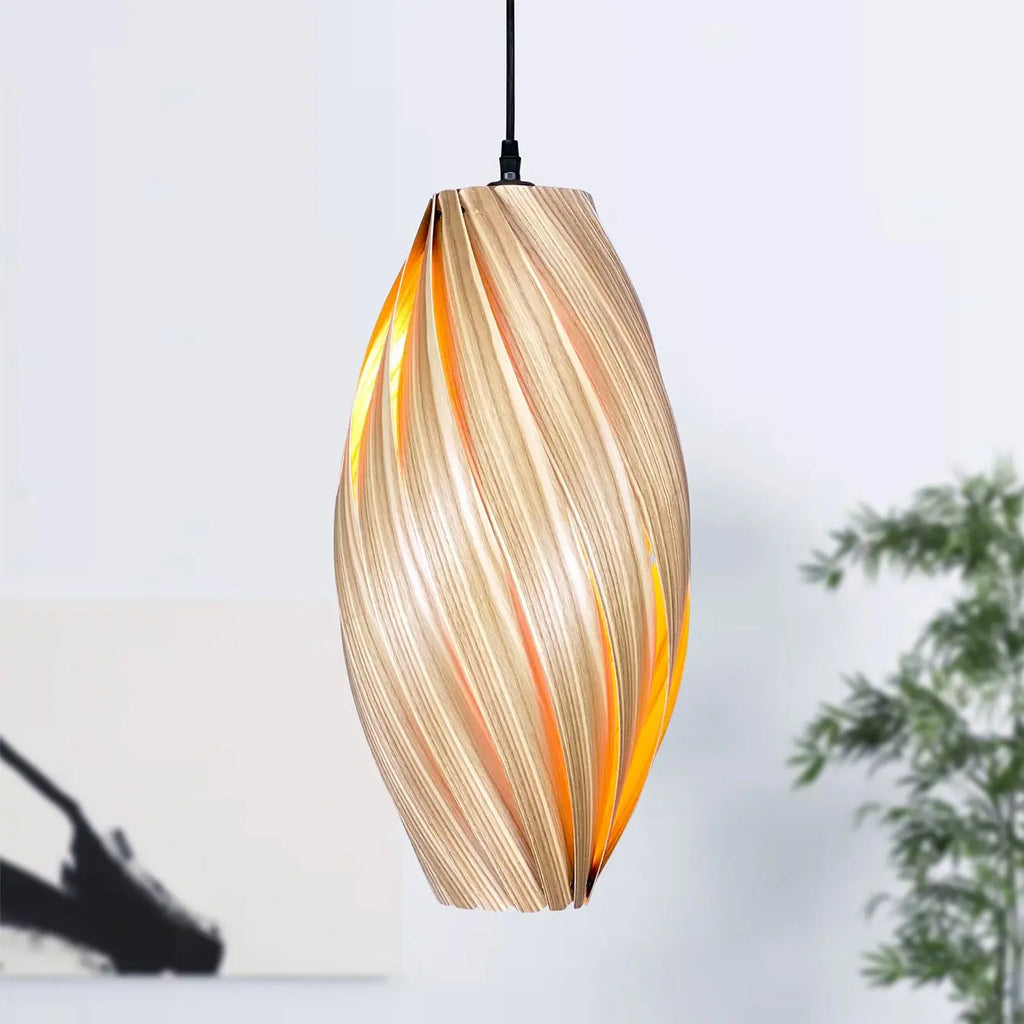 Suspension lamp 'Ardere' from olive ash Gofurnit