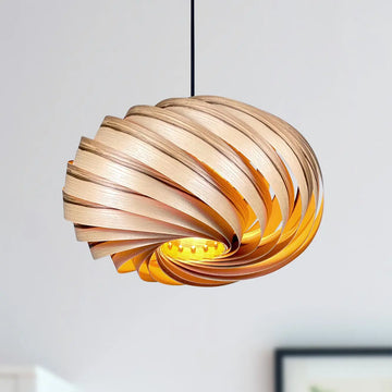 Pendant lamp 'Quiescenta' made from olive ash Gofurnit