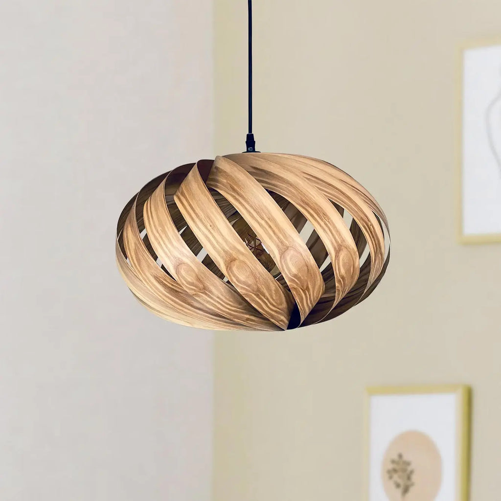Hanging lamp 'Serentia' from olive ash 45 cm Gofurnit