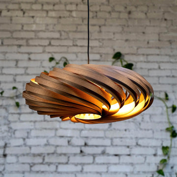 Pendant lamp 'Veneria' made of walnut wood 60 cm Gofurnit