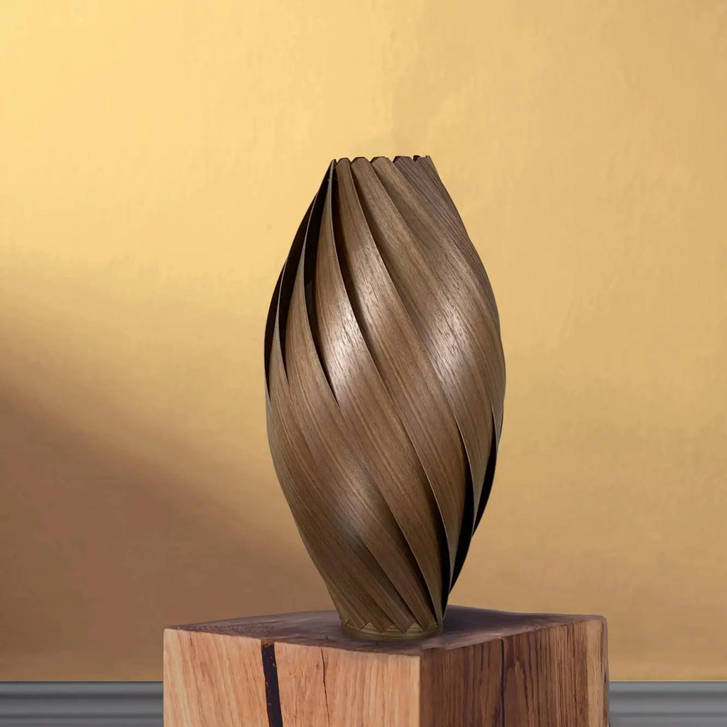 Floor lamp 'Ardere' from walnut 50 cm Gofurnit
