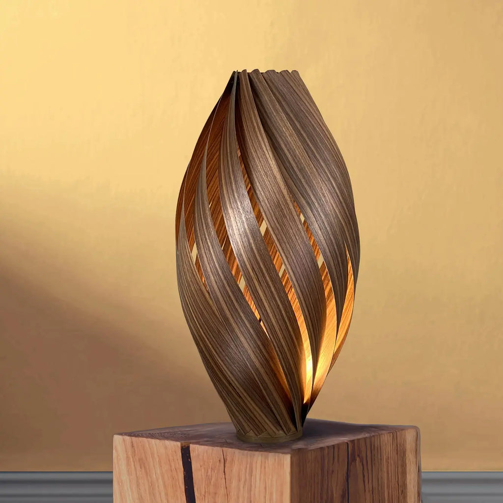 Floor lamp 'Ardere' from walnut 60 cm Gofurnit