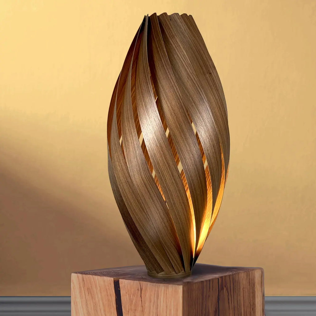 Floor lamp 'Ardere' from walnut 70 cm Gofurnit