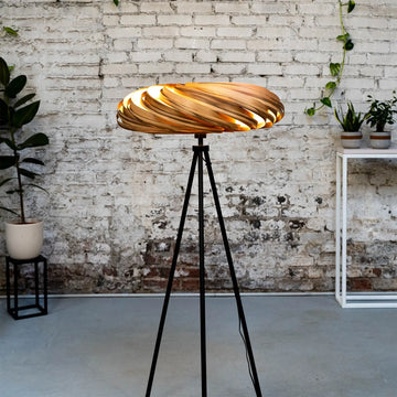 Floor lamp 'Veneria' made of amber tree 70 cm Gofurnit