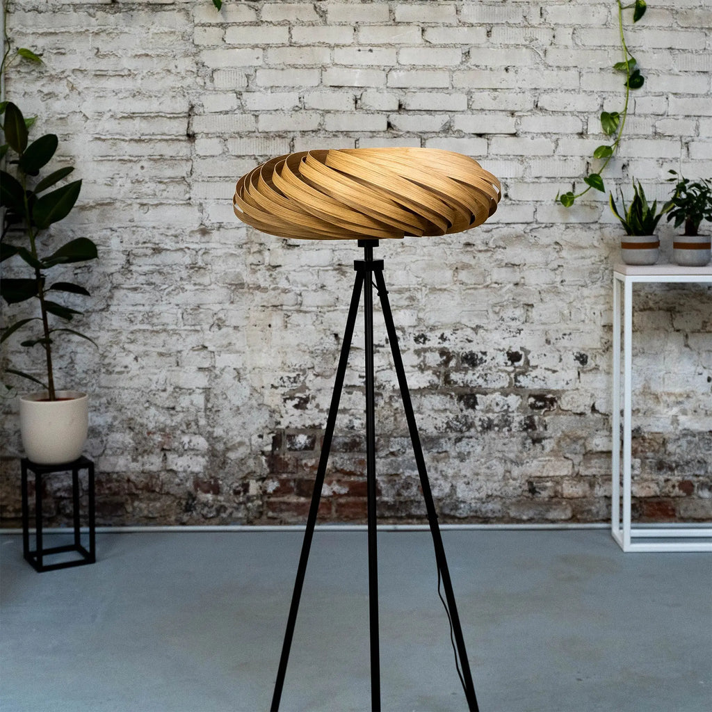 Floor lamp 'Veneria' from oak wood 60 cm Gofurnit