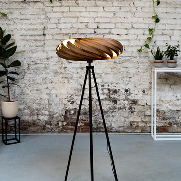 Floor lamp 'Veneria' made of walnut 60 cm Gofurnit