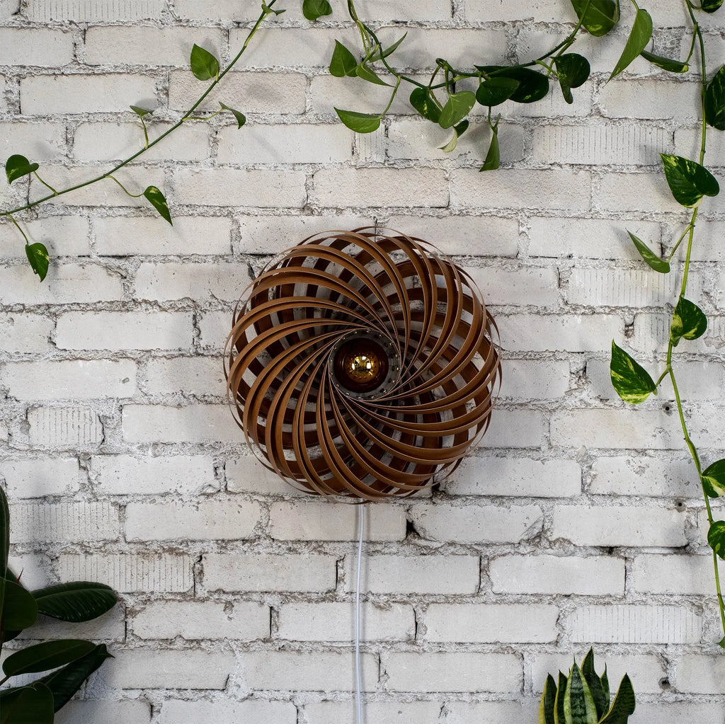 Wall lamp 'Veneria' from cherry wood 50 cm Gofurnit