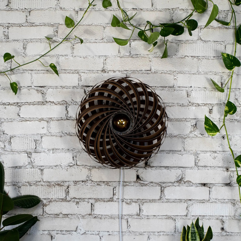 Wall lamp 'Veneria' from walnut 50 cm Gofurnit