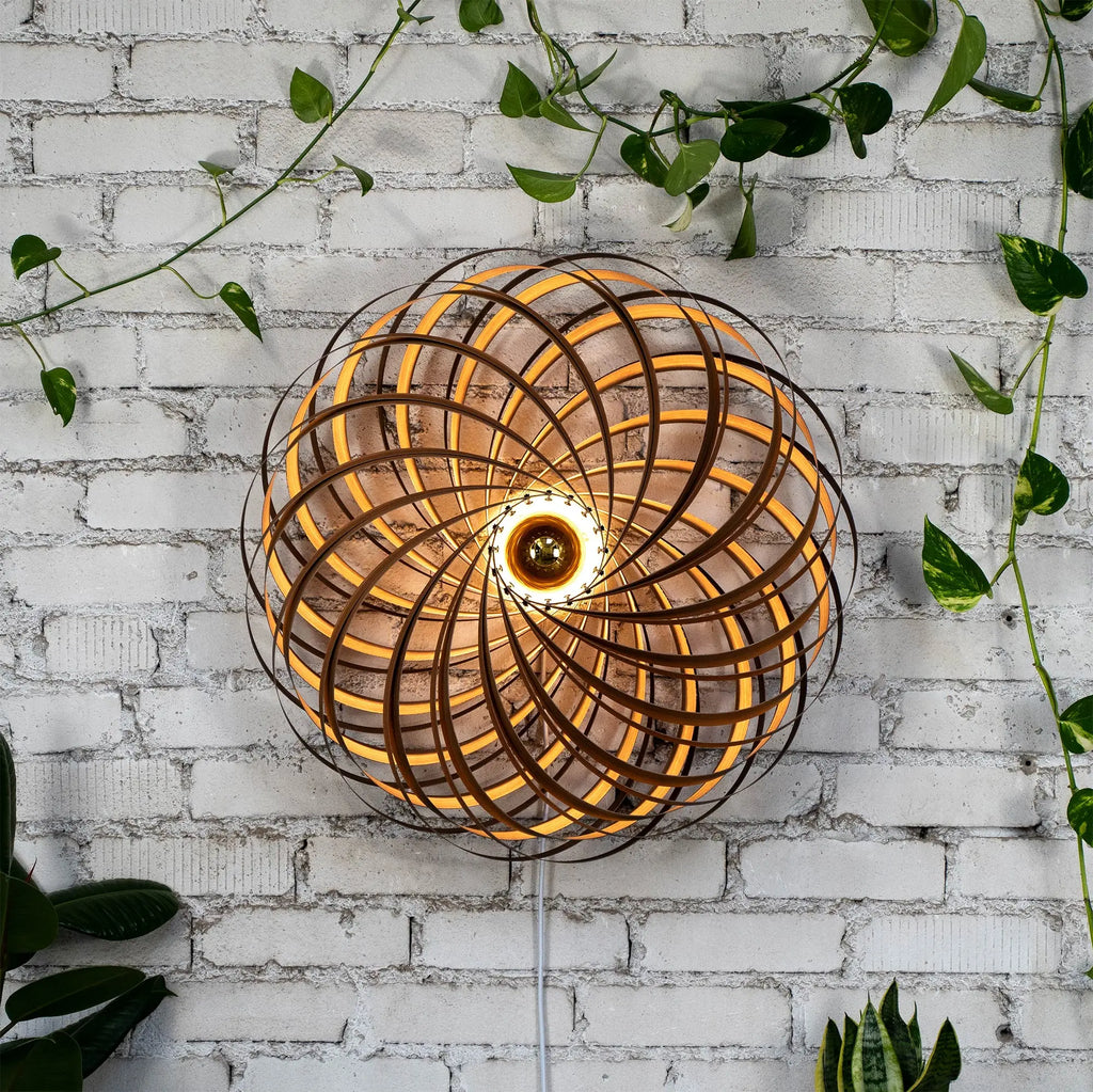Wall lamp 'Veneria' from walnut 70 cm Gofurnit